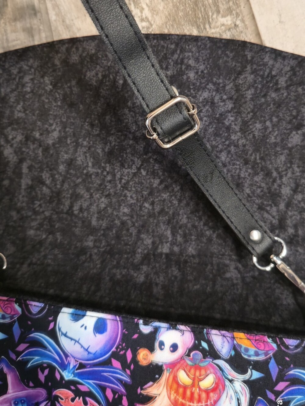 Handmade Halloween Town / Nightmare Before Christmas Colorful Shoulder Bag - Picture 10 of 10